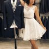 Vestido Novia Corto Encaje