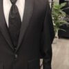 Traje Hombre Negro Estampado Oscuros