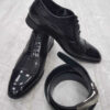 Zapatos Oxford Negros Con Cinturon Para Hombre