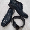 Zapatos Hombre Oxford Azul Marino Con Cinturon