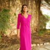 Vestido Corto Recto Drapeado Cintura