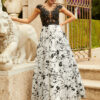 Vestido Largo Tul Estampado