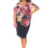 Vestido Corto Negro Con Levita Estampada