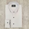 Camisa Blanca Con Vivo Azul Marino