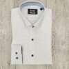 Camisa Blanca Con Vivo Azul Celeste Talla Grande