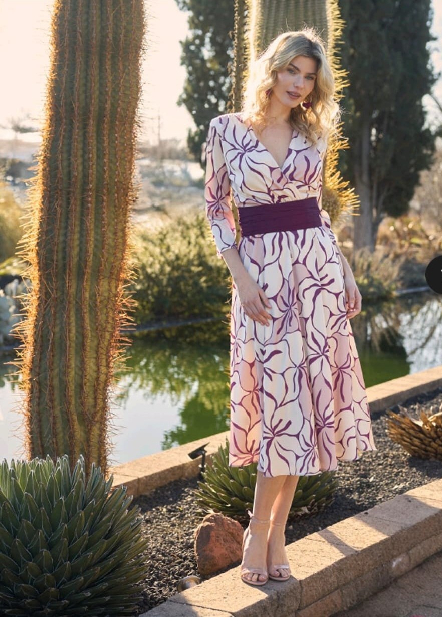 Vestido Estampado Morado