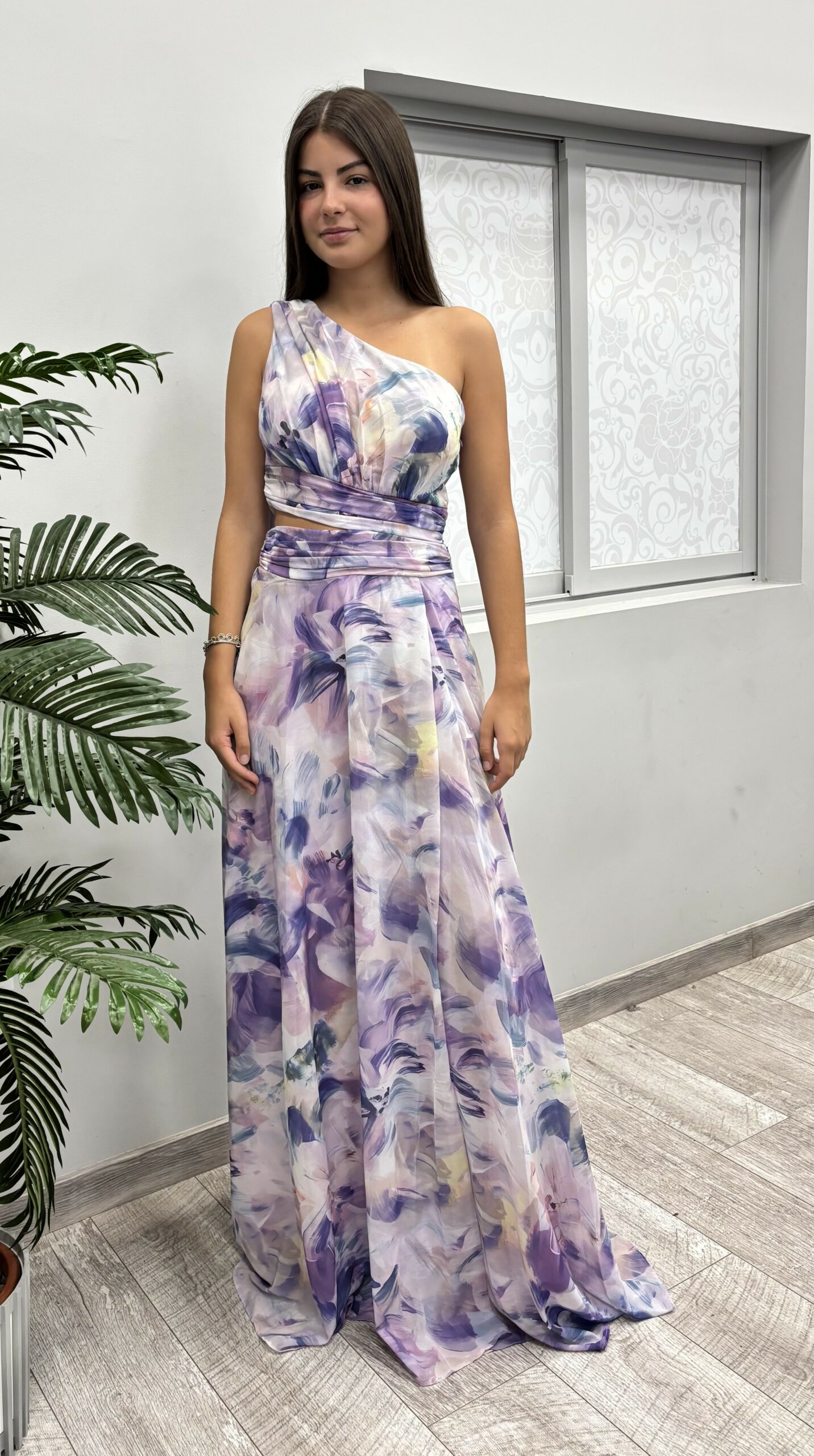 Vestido Flores Lila