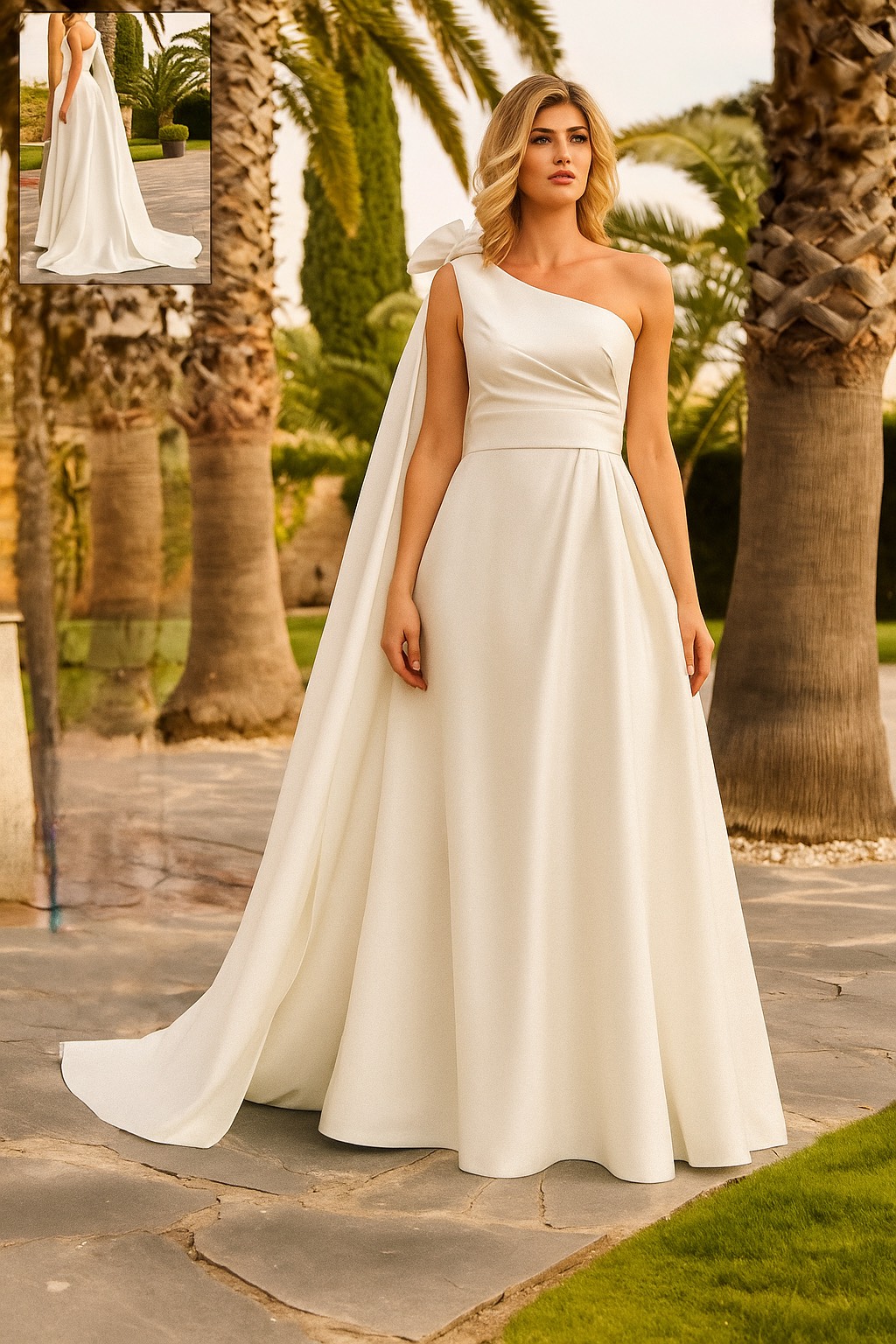 Vestido De Novia Con Capa