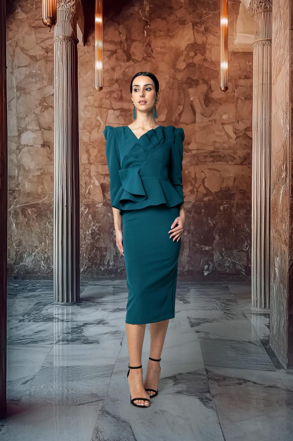 Vestido Cuerpo Volante