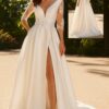 Vestido de Novia Pomposo con Manga de Encaje