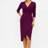 Vestido Midi Cruzado Berenjena