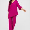 Conjunto Plumas Fucsia