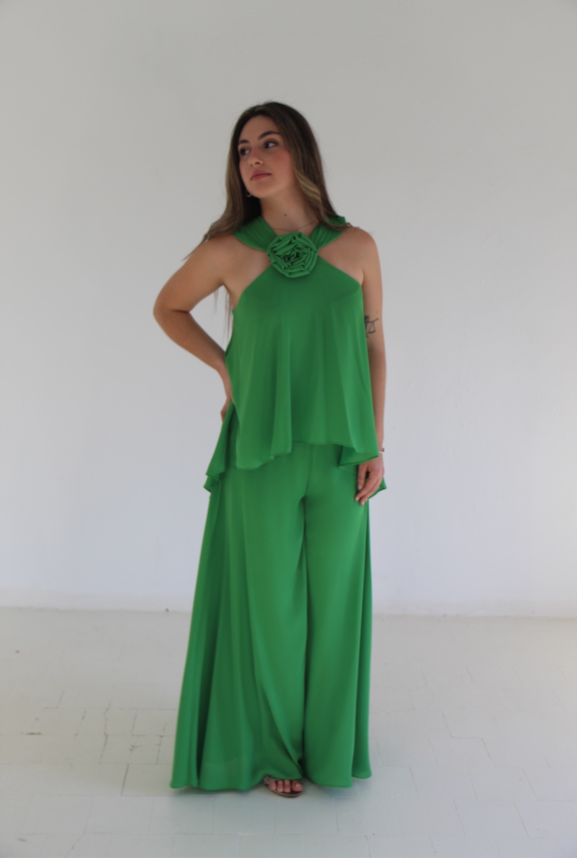 Mono Verde Cuello Halter