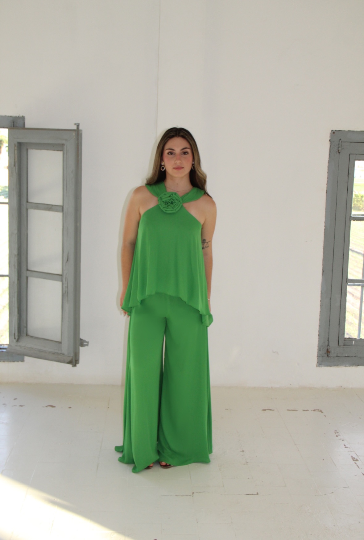 Mono Verde Cuello Halter