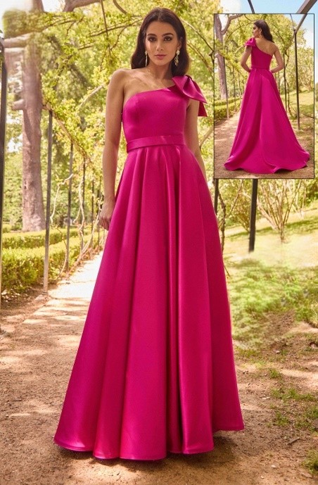 Vestido Fucsia Un Tirante