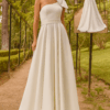 Vestido de Novia Escote Desigual