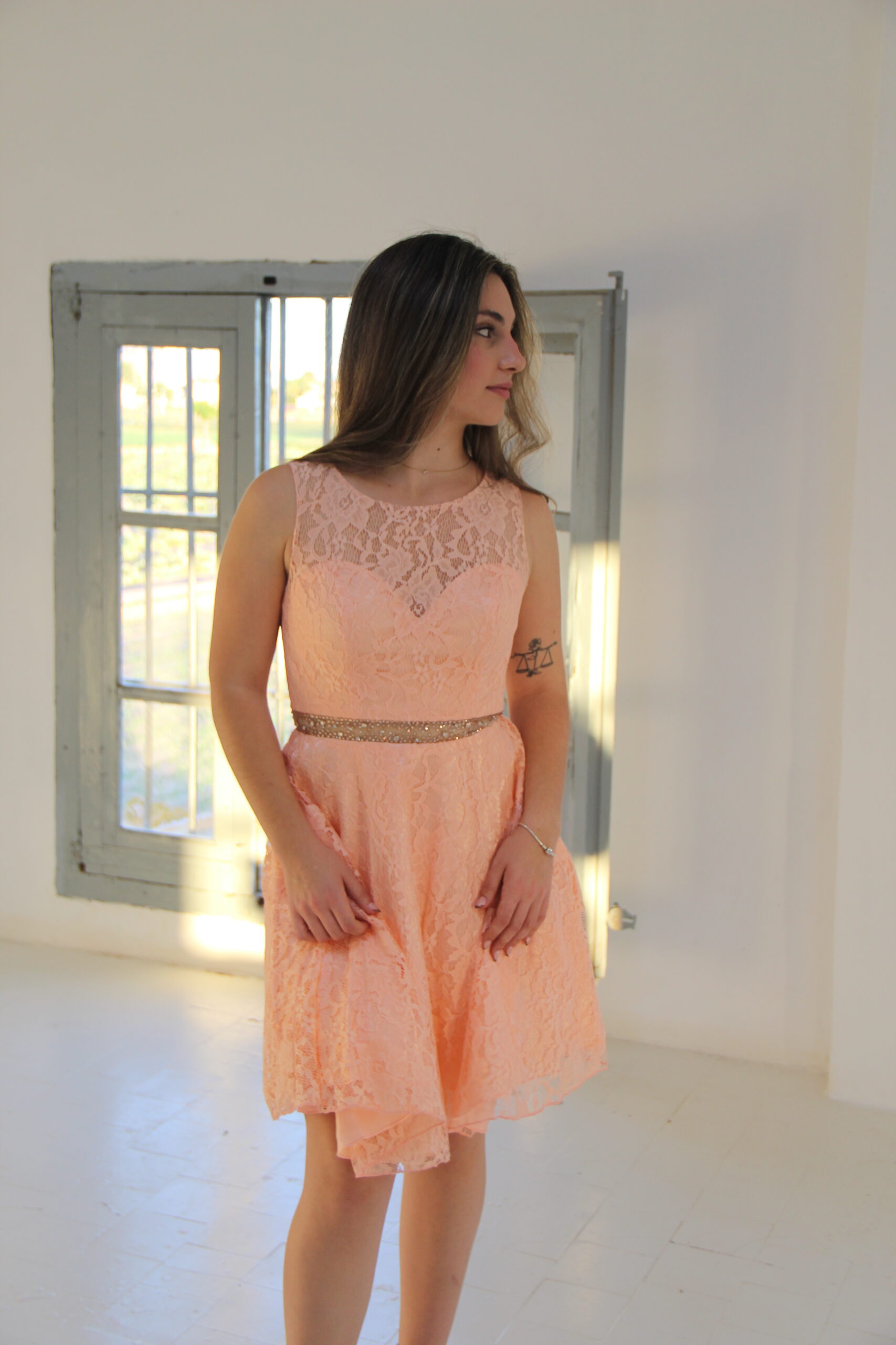 Vestido Coral Encaje