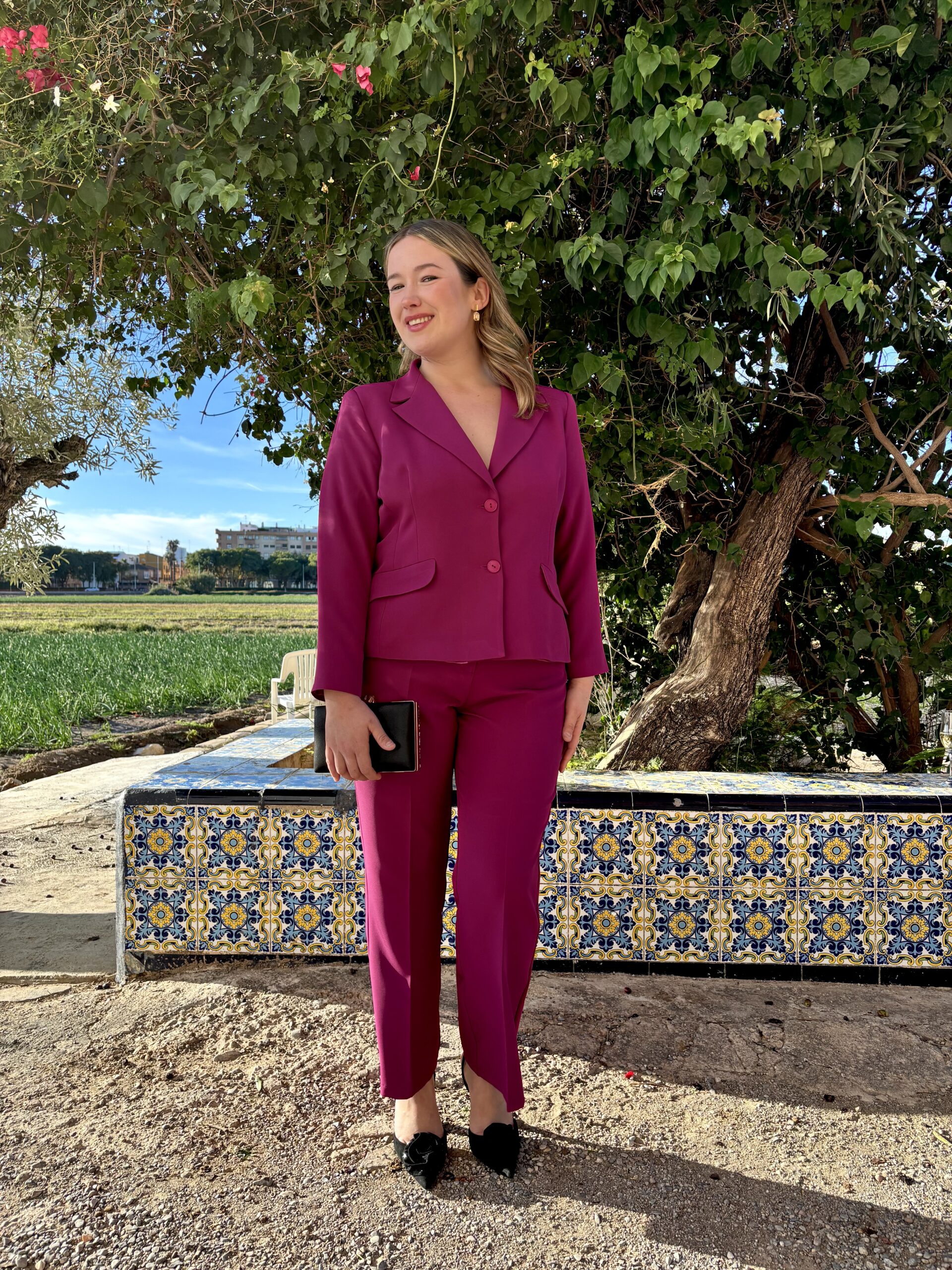 Traje Pantalón Magenta