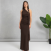 Vestido Drapeado Chocolate