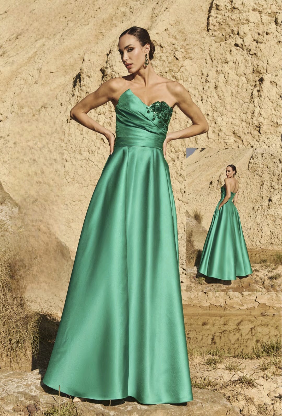 Vestido Turquesa Brillos