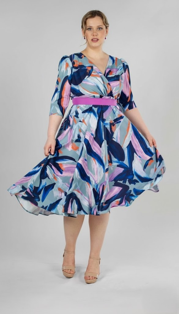 Vestido Estampado Midi Multicolor