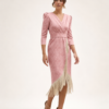 Vestido Rosa Flecos