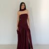 Vestido Largo Burdeos