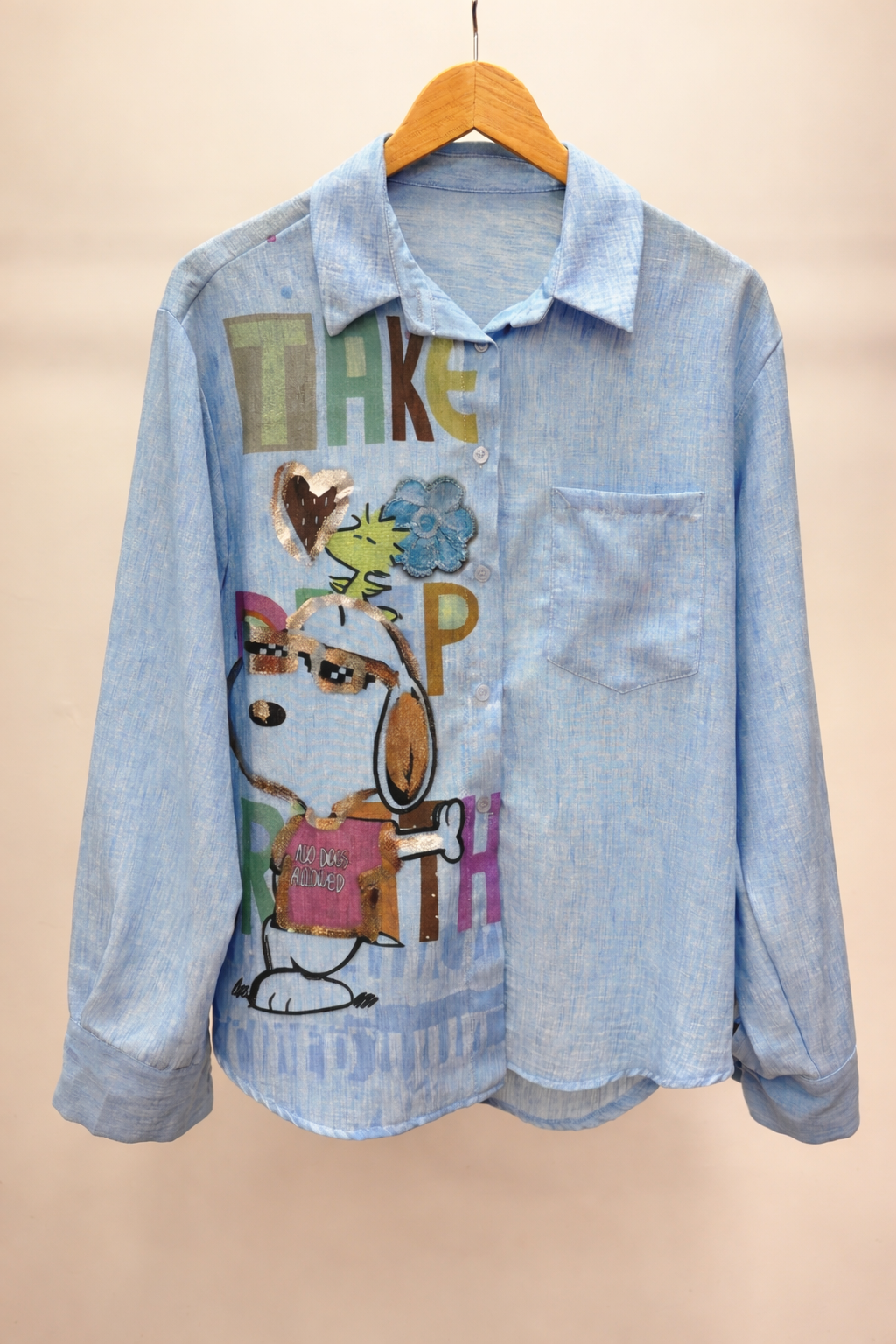 Camisa Azul Oversize