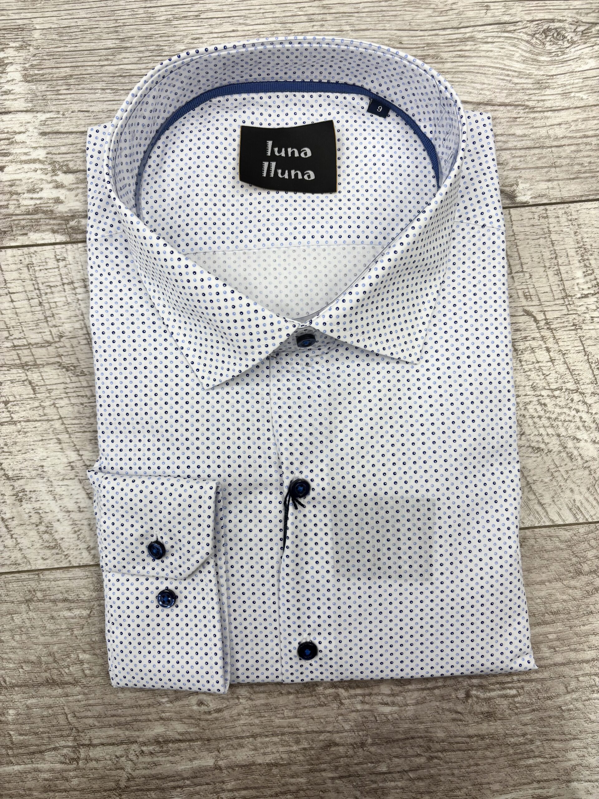 Camisa Blanca Topos