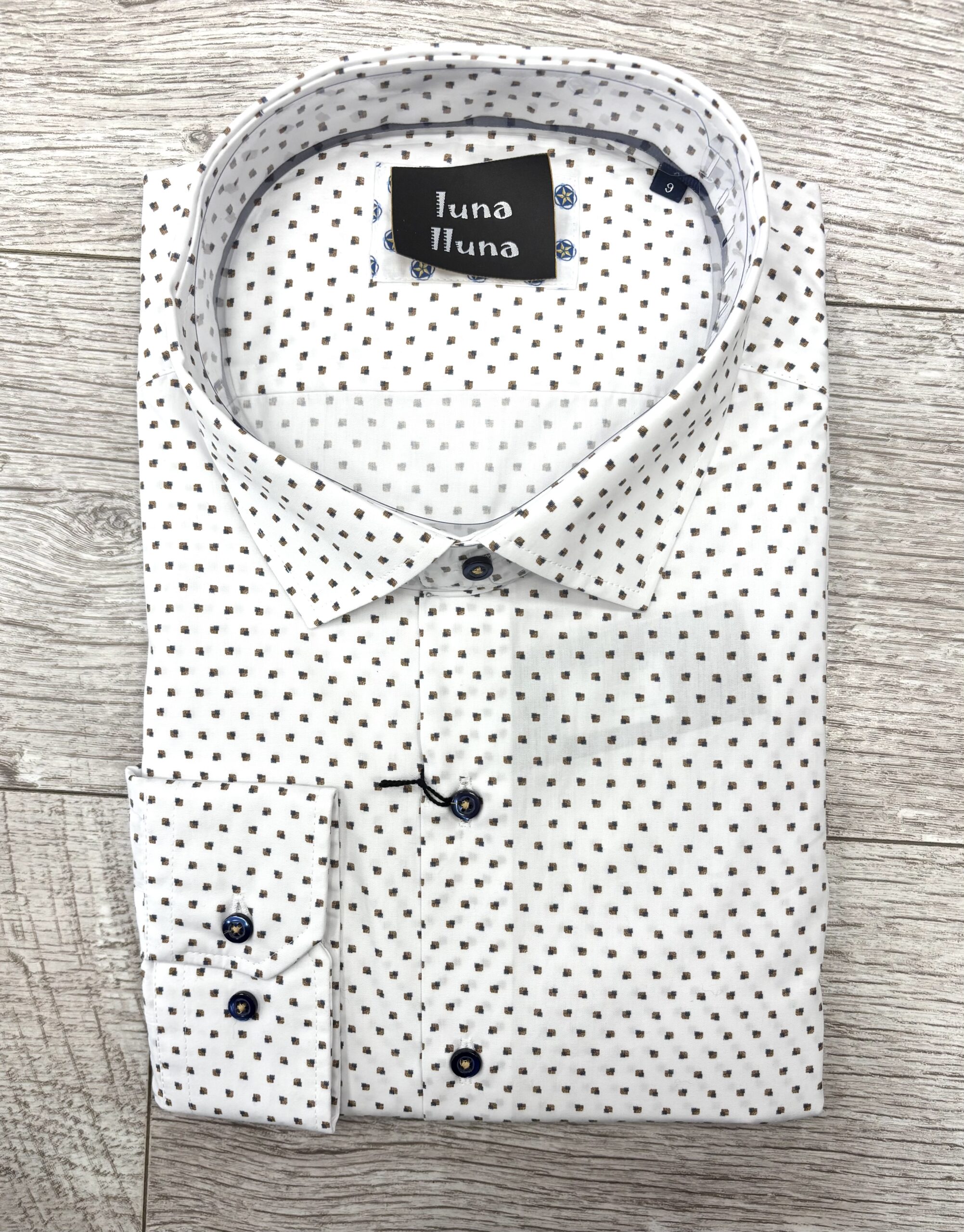 Camisa Blanca Detalles Beige