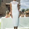 Vestido Midi Blanco Encaje