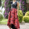 Vestido Midi Estampado Rojo