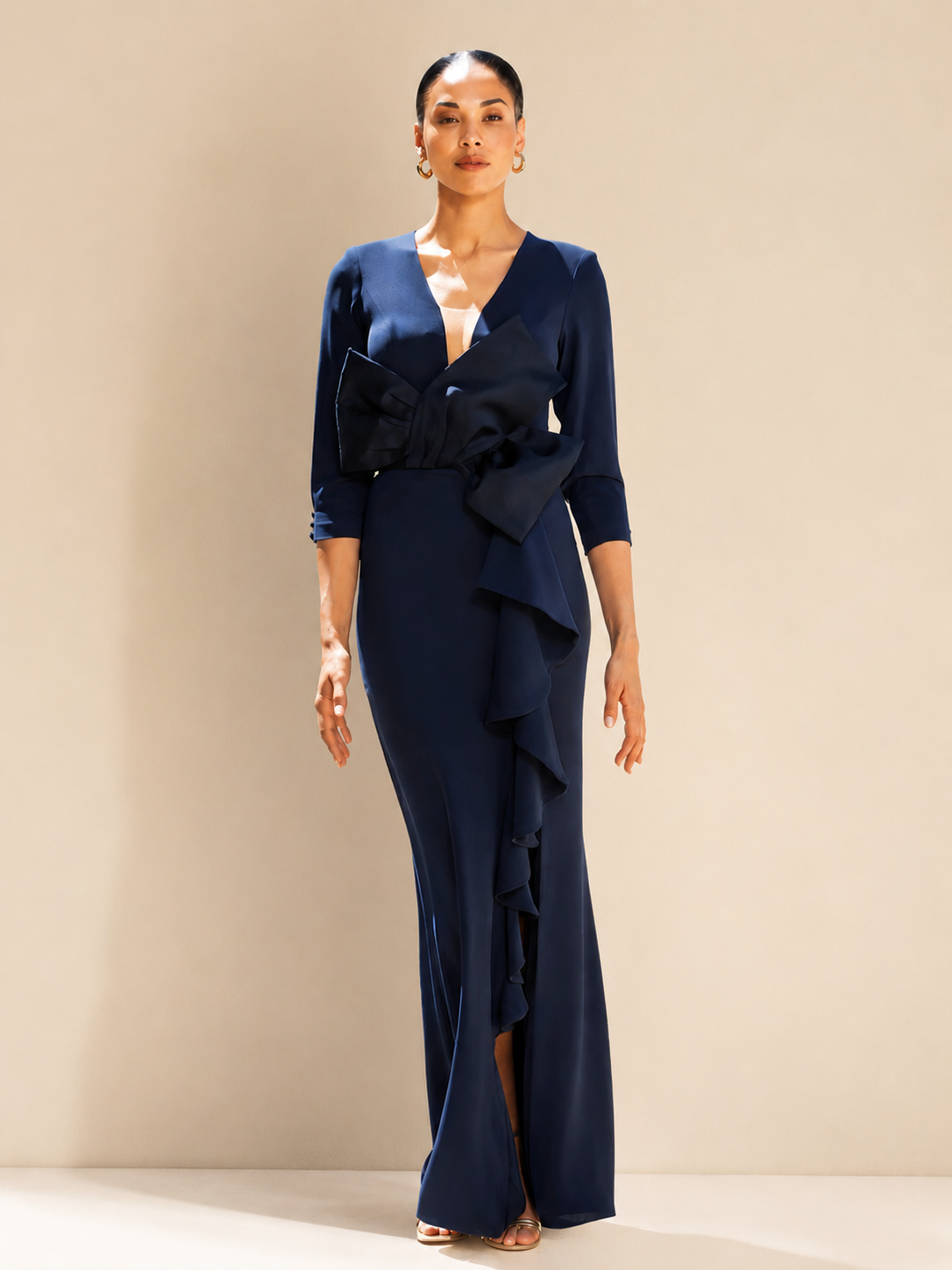 Vestido Volantes Marino