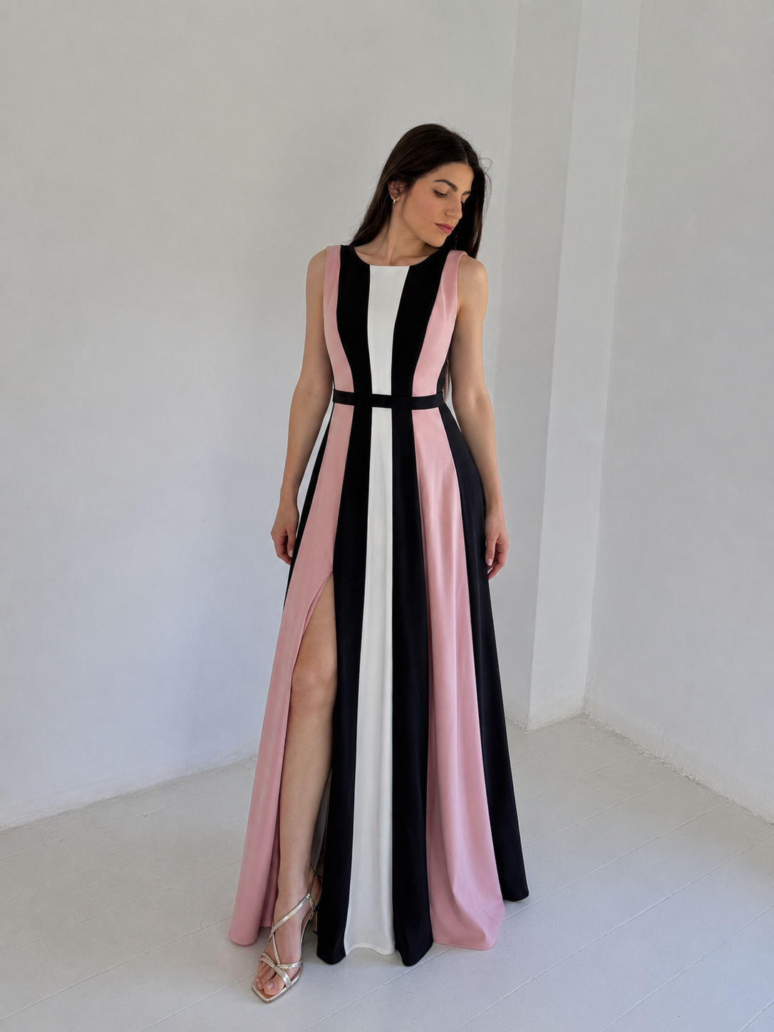 Vestido Largo Rayas