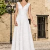 Vestido novia encaje floral
