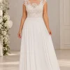 Vestido novia tul encaje floral